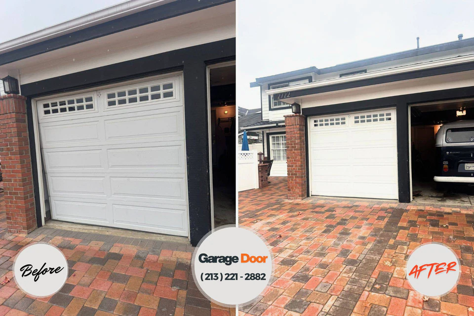 Before and after: garage door repair Savannah, MO